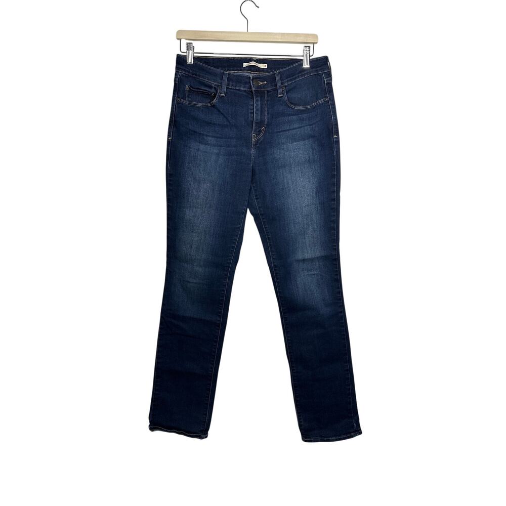 Levi’s 505 Straight Leg Jeans Women's Sz 8L Tall Long Dark Wash Classic Denim